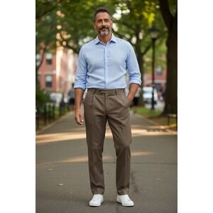 Nautica Mens Pleated Dress Pants Size 34 X 34